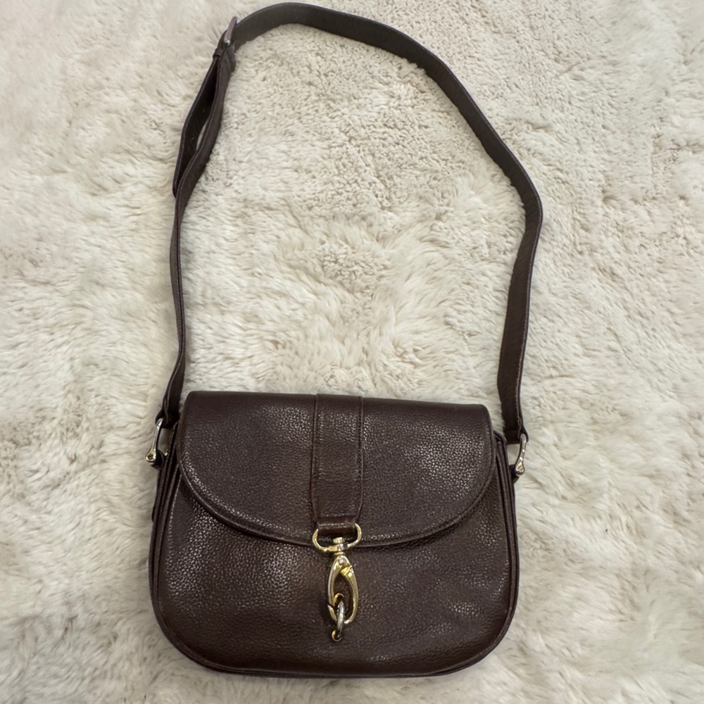 Cole Haan Dark Brown Leather Crossbody Bag